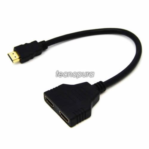 HDMI duplicador alta velocidad / HEC 1x2 con alimentación USB y
