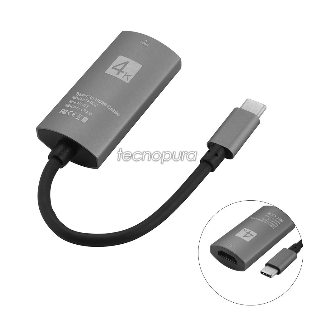 Cable Adaptador 3 en 1 Usb Tipo C a Hdmi Mac Samsung