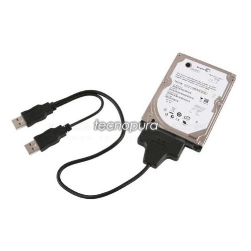 Autonomía Subdividir vergüenza Convertidor cable adaptador SATA a USB para discos duros 2.5" - Tecnopura