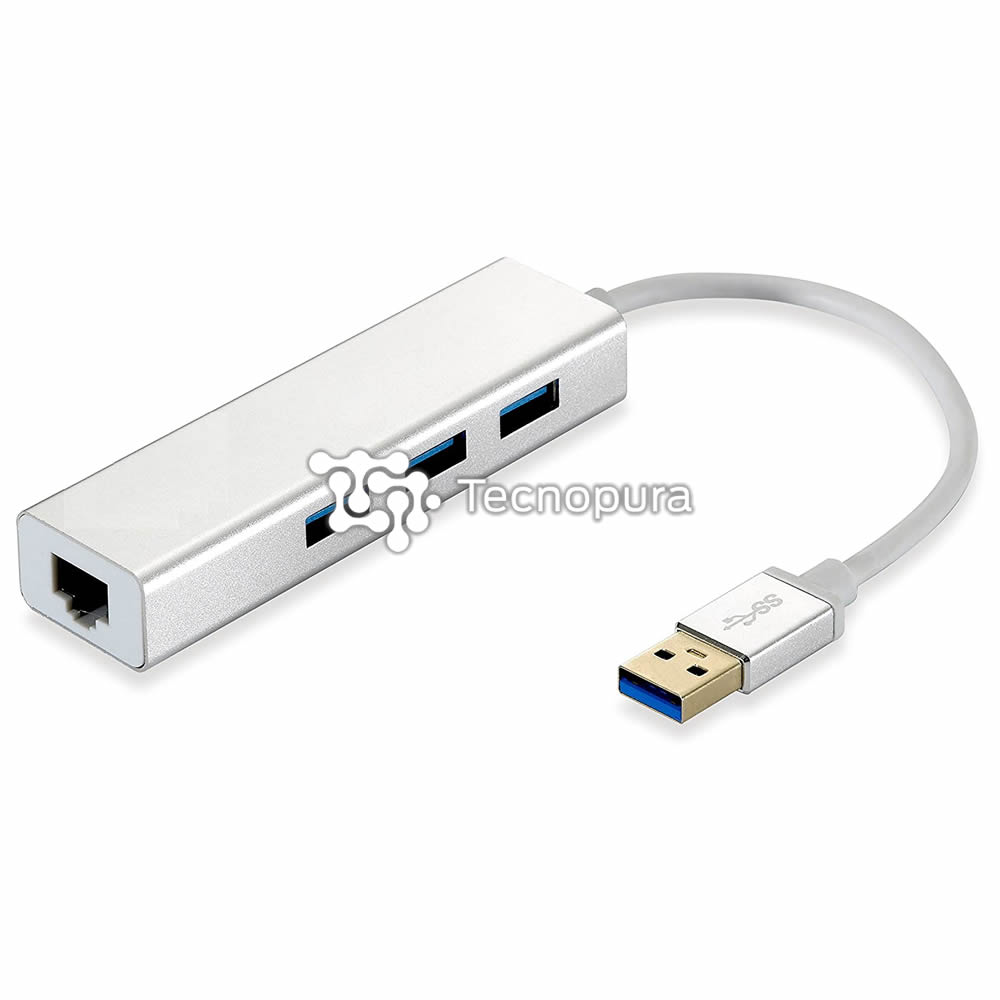 Hub USB 3.0 Adapt en aluminium ref 124209